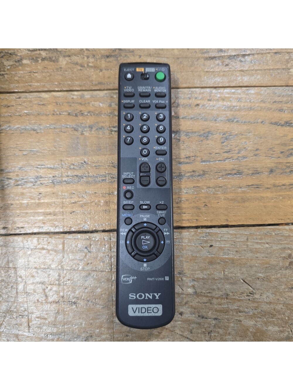 Sony OEM RMT-V266 Genuine TV VCR Remote Control Black Video No Battery Cover